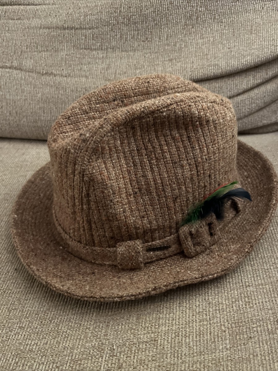 Vintage Authentic Stetson Hat 100% Wool Fedora W/ Feather 7  display picture 1