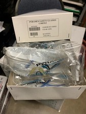 Pyramex Cortez Safety Glasses - Navy Blue Temples with Clear Lens - 12 Count