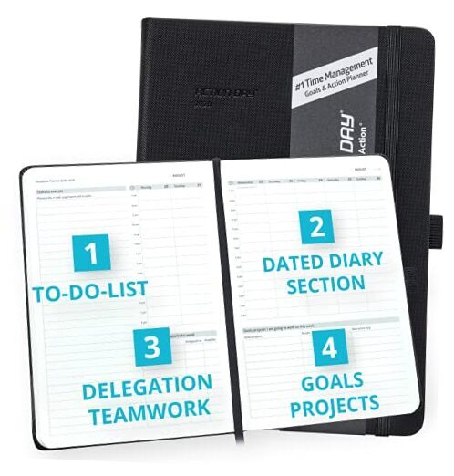 Academic Weekly Planner 2024 2025 - Black 7x9