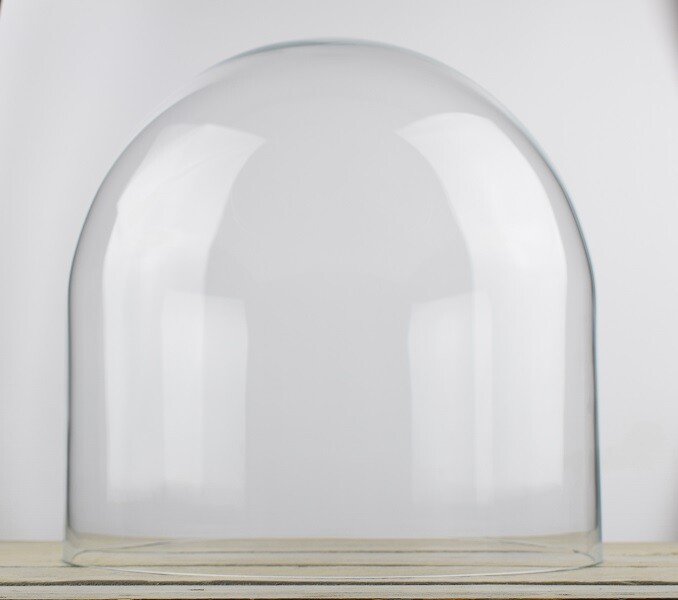 Large Glass Dome Display Cloche Bell 35 x 35.5 cm