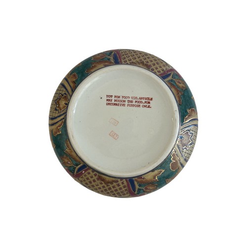 Collectible Chinese Cloisonné Porcelain Ginger Jar Vase & Bowl Set Hand Painted - Picture 13 of 17