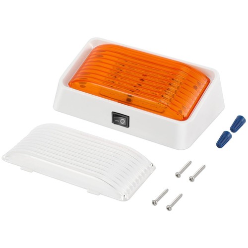 Casa rodante autocaravana cámper remolque 12V 24LED exterior luz interior techo cúpula porche. - Imagen 7 de 8
