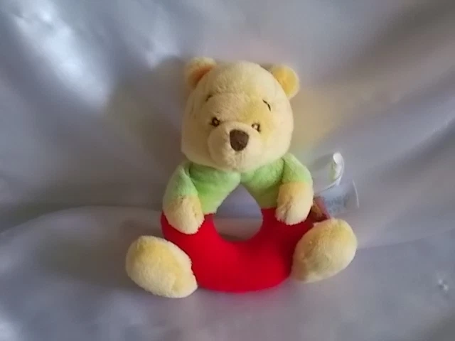 Doudou hochet Winnie, rouge, jaune, vert, Disney Baby, Nicotoy - Photo 1/1