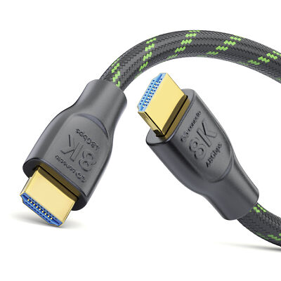 8K HDMI Kabel 2.1 UHD High Speed 48Gbps Premium Zertifiziert UltraHD HDR 0,5-3m