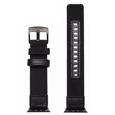 Armband Apple Watch Ultra 8 7 6 5 iWatch 42/40/44mm Segeltuch Leder Ersatz band