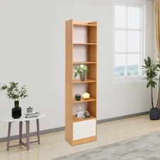 Narrow Corner Shelf, Free Standing Storage Cabinet, 6-tier Storage Shelf