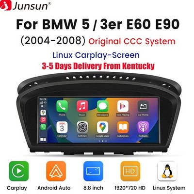 8.8''Car Stereo Radio For BMW 5/3 Series E60 E90 2004-2008 CCC Linux GPS Nav WIFI