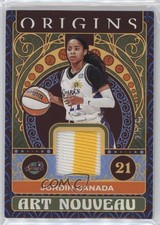 2023 Panini Origins WNBA Art Nouveau Memorabilia Blue 23/25 Jordin Canada 7m3