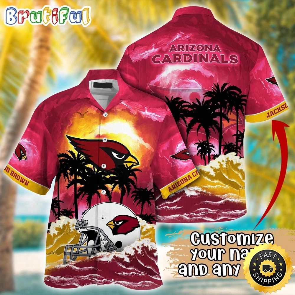Personalized Arizonna Cardinals Ever Aloha Hawaiian Shirt