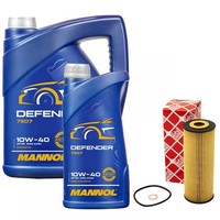 MotoröL Set Defender 10W-40 API SN 6 Liter + ÖLfilter FüR Mercedes CLK C-Klasse