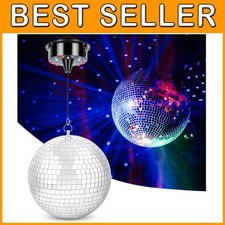 Disco Lighting Ball, 6RPM Mirror Ball Motor, 4 Light Colors