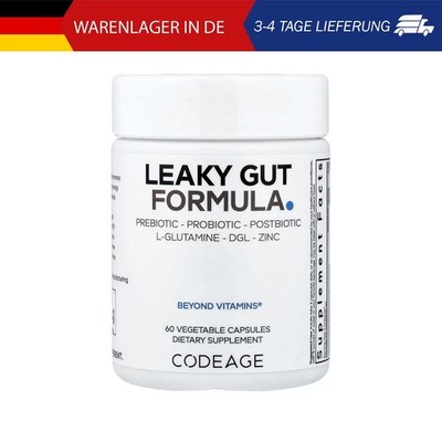 Codeage, Leaky Gut Formula, Leaky-Gut-Formel, 60 pflanzliche Kapseln