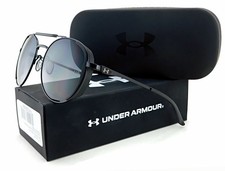 Under Armour UA Pursuit UA0008GS 003-WJ Matte Black-Gray Round Men's Sunglasses