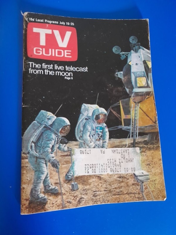 1969 TV GUIDE Magazine First Live Telecast From the MOON NASA Central PA July 19