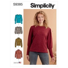 Simplicity Sewing Pattern 9385 11209 Knit Tops Misses Size 6-14