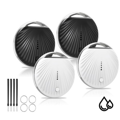Air Tracker Tags-4 Pack, [MFi Certified] Smart Tag, Pet silvery+white 