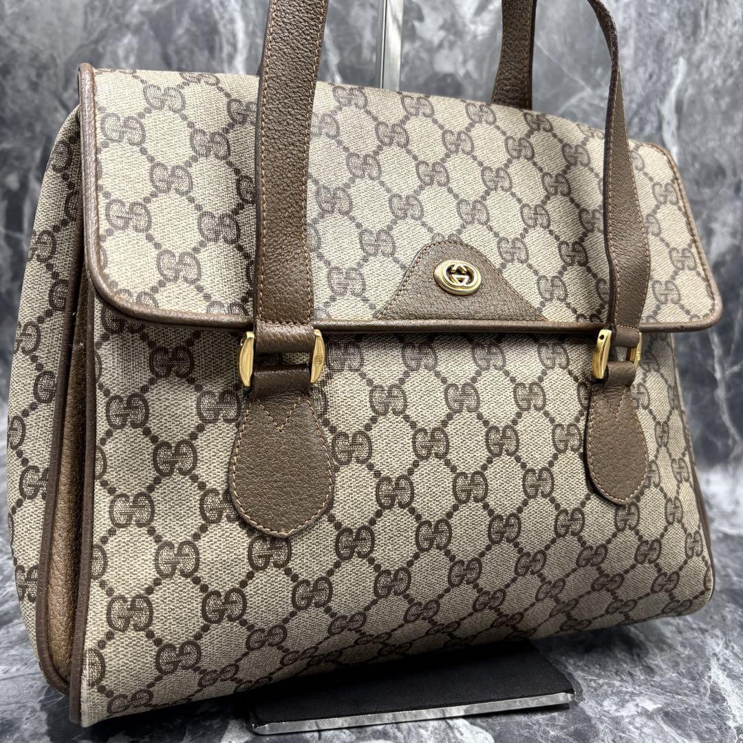 GUCCI GG PVC Beige Tote Bag Authentic G07152186 Designer Handbag