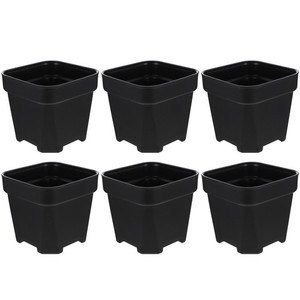 6 Pcs Square Pot de fleurs Boîtes de planteur en plastique Jardin pots de chambre de bébé