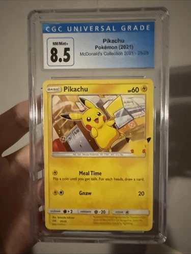 2021 Pokemon Sword & Shield McDonald's Collection Pikachu #25 CGC 8.5 NM-MT+