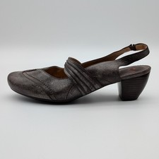 Blondo Comfortable Black Leather Slingback Block Heels Women's Size 8