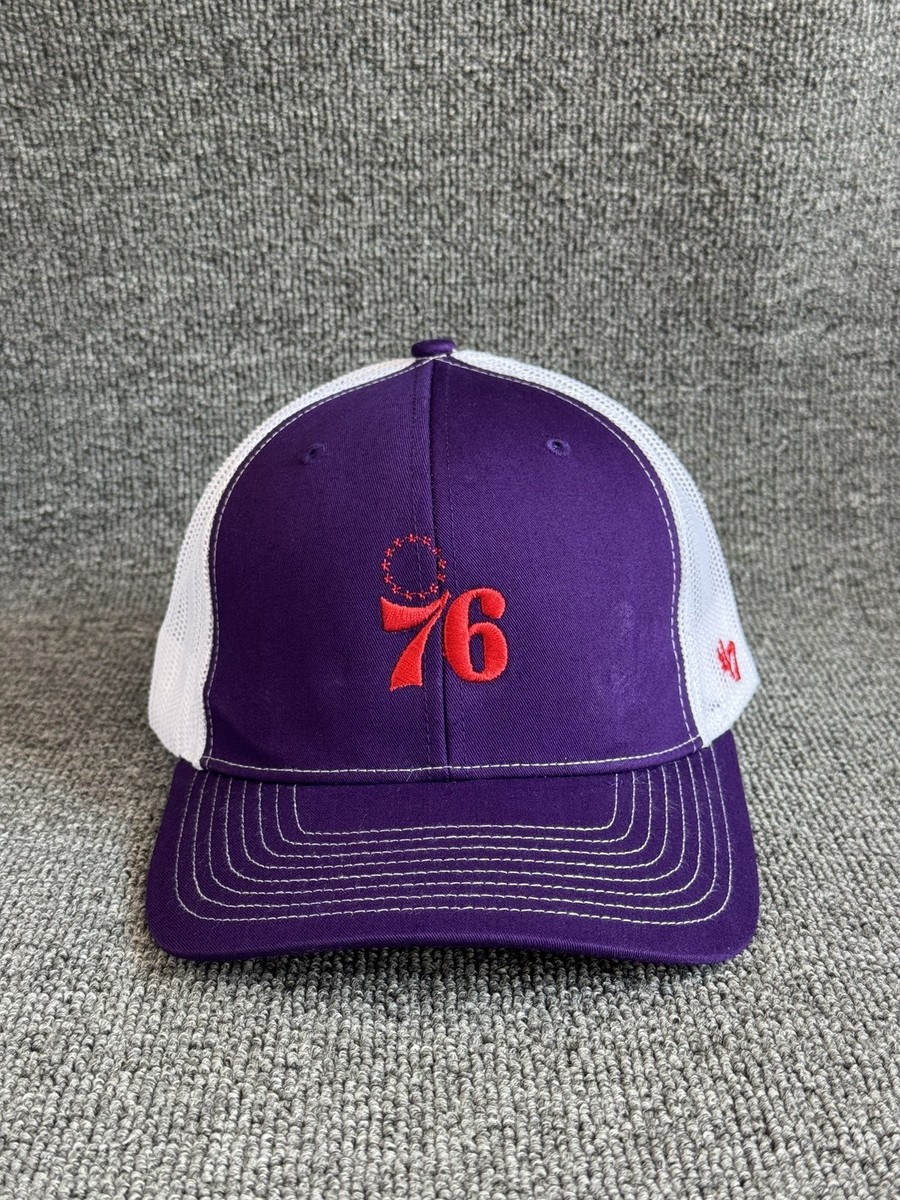 '47 Brand Philadelphia 76ers Trucker Snapback Purple White One Size Hat