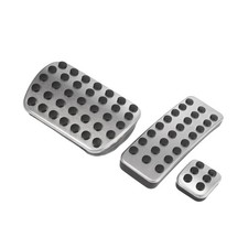 Car Brake Gas Foot Pedal Pads Accelerator Black, Silver Tone 14 x 13 x 5.5 cm