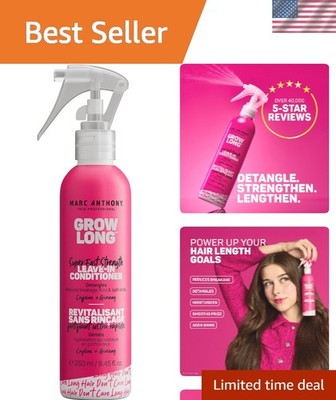 Grow Long Leave-In Conditioner Spray: Hydrating Biotin & Ginseng Formula, 8.4 Oz