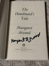 MARGARET ATWOOD SIGNED THE HANDMAIDS TALE BOOK 40TH ANNIVERSARY EDITION