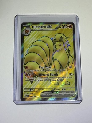Pokémon TCG Ninetails EX Full Art Scarlet & Violet 151 Card 186/165 Rare Holo NM