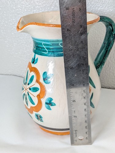 Keramik Italien Italien Weinkrug Souvenir Lava Maho Blumengesicht Vintage 20. Jh. - Bild 9 von 13