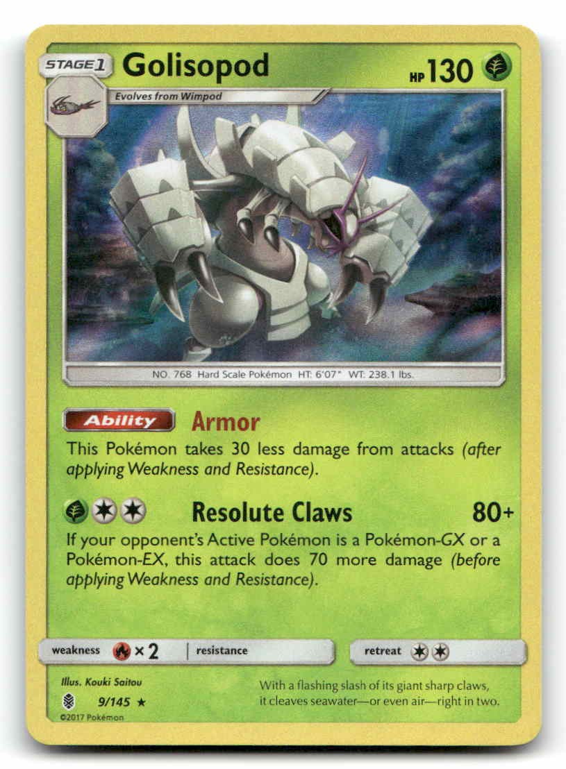 Golisopod Holo SM - Guardians Rising 9/145 LP Pokemon