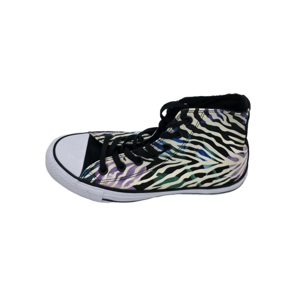 Top alto Converse Chuck Taylor All Star multicolor patrón cebra para mujer talla 7” Foto 4 de 4