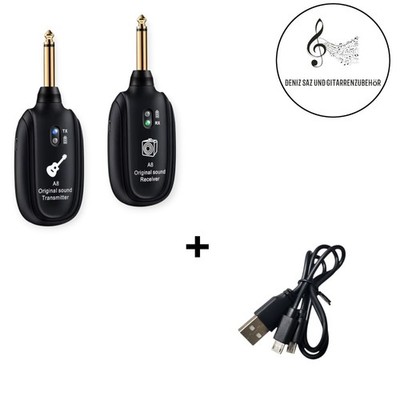 Kabelloses Funksystem + Zubehör Saz Baglama Gitarre E-Gitarre Violine Musik