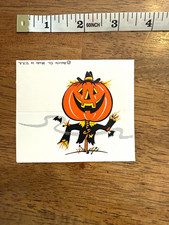 Beistle Vintage Halloween Pumpkin Head Scarecrow Die-Cut Paper-Made in USA-HTF