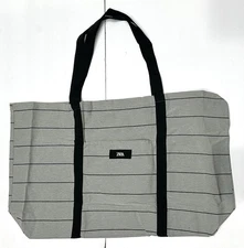 ZARA Home Large Black Fabric Shopper Shoulder Tote Shopper Reusable Bag, New