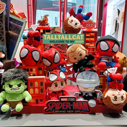 Marvel Hot Toys PPLU124N SPIDER-MAN BRAND NEW DAY Cosbi Plush Keychain Full Box