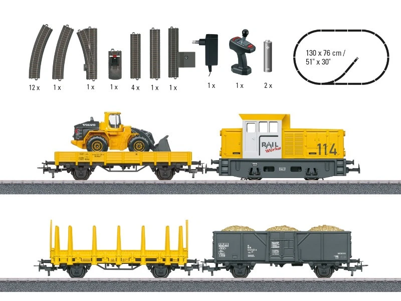 MARKLIN Coffret démarrage train de travaux numérique HO 1/87 - MARKLIN 29188 - Photo 2/2