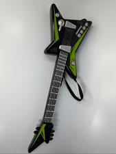 Vintage 1990  s Kawasaki Toy Guitar Green and Black Tested Works ss0812