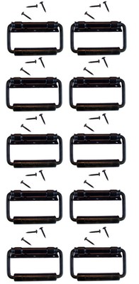 (10 PACK) PENN ELCOM 2356BK Surface Mount Spring Loaded Handle w/Screws - BLK