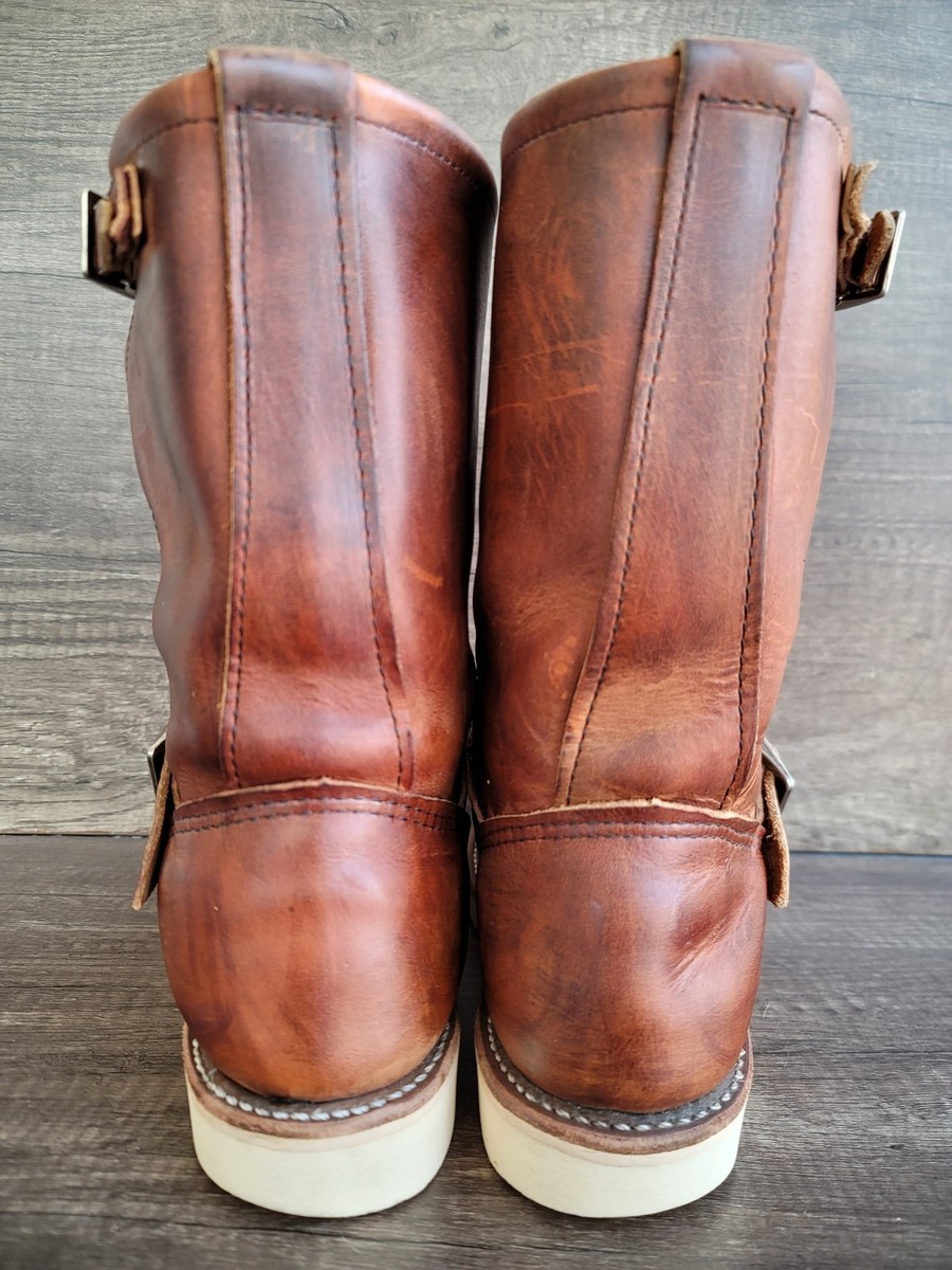 Redwing 2971 Engineer Brown leather Boots Sz 38.5 Men's US 6.5