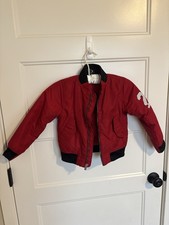 Jordan 23 Child s Bomber Puffer Jacket Size XS 4 Black Red