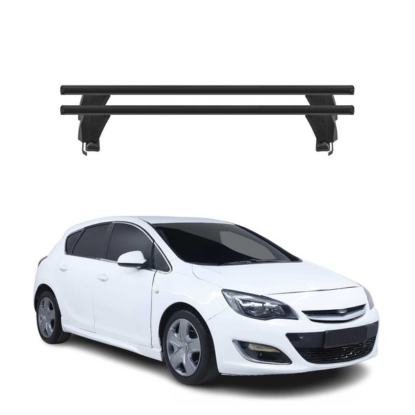 Menabo DachträGer GrundtäGer FüR Opel Astra J 2009-2015 50Kg Alu Schwarz 2 Tlg-image