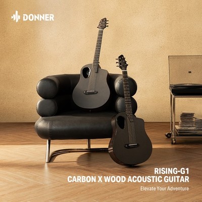 Donner Rising G1 Acoustic / Acoustic Electric Guitars Carbon Fiber