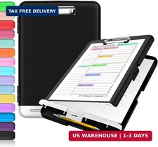Clipboard with Storage Heavy Duty Clip Boards 8.5X11 with 2 Storage Case