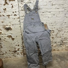 Vintage Lee Sanforized Union Made USA Overalls Bibs Pinstripe Carpenter Unworn