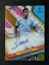 2024-25 Topps Finest UEFA SAVINHO 1/50 Auto Gold Refractor #BA-SA