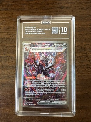 2024 Pokemon S & V Paldean Fates #234 Charizard Ex TAG 10 GEM MINT