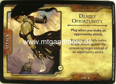 D&D Fortune Cards - 1x Deadly Opportunity  #006