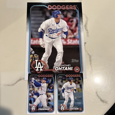 (3) SHOHEI OHTANI OVERSIZE & BASE FREEMAN OTB2-1 COTB2-1 COTB-25 DODGERS WS