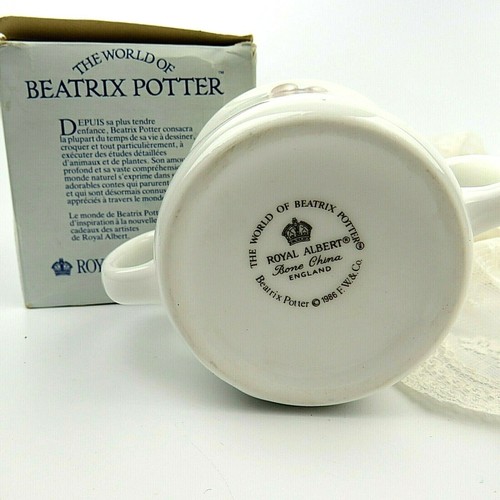 Royal Albert BEATRIX POTTER 1980's 2-Handle HUG-A-MUG Two Handle MOUSE - Picture 6 of 7